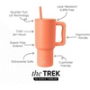 image:imageSimple Modern 40 oz Trek Tumbler with Handle and Straw Lid  Cup Holder Friendly Insulated Stainless Steel Travel Mug  Raspberry VibesClementine