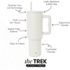 image:imageSimple Modern 40 oz Trek Tumbler with Handle and Straw Lid  Cup Holder Friendly Insulated Stainless Steel Travel Mug  Raspberry VibesCream