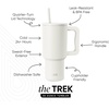 image:imageSimple Modern 40 oz Trek Tumbler with Handle and Straw Lid  Cup Holder Friendly Insulated Stainless Steel Travel Mug  Raspberry VibesCream