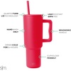 image:imageSimple Modern 40 oz Trek Tumbler with Handle and Straw Lid  Cup Holder Friendly Insulated Stainless Steel Travel Mug  Raspberry VibesEmber Red