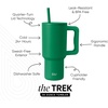 image:imageSimple Modern 40 oz Trek Tumbler with Handle and Straw Lid  Cup Holder Friendly Insulated Stainless Steel Travel Mug  Raspberry VibesKelly Green