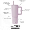 image:imageSimple Modern 40 oz Trek Tumbler with Handle and Straw Lid  Cup Holder Friendly Insulated Stainless Steel Travel Mug  Raspberry VibesLavender Mist