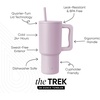 image:imageSimple Modern 40 oz Trek Tumbler with Handle and Straw Lid  Cup Holder Friendly Insulated Stainless Steel Travel Mug  Raspberry VibesLavender Mist