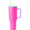 image:imageSimple Modern 40 oz Trek Tumbler with Handle and Straw Lid  Cup Holder Friendly Insulated Stainless Steel Travel Mug  Raspberry VibesMultiColor 80s Mix