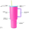 image:imageSimple Modern 40 oz Trek Tumbler with Handle and Straw Lid  Cup Holder Friendly Insulated Stainless Steel Travel Mug  Raspberry VibesMultiColor 80s Mix