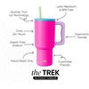 image:imageSimple Modern 40 oz Trek Tumbler with Handle and Straw Lid  Cup Holder Friendly Insulated Stainless Steel Travel Mug  Raspberry VibesMultiColor 80s Mix