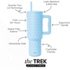 image:imageSimple Modern 40 oz Trek Tumbler with Handle and Straw Lid  Cup Holder Friendly Insulated Stainless Steel Travel Mug  Raspberry VibesPattern Aqua Dots
