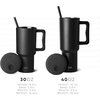 image:imageSimple Modern 40 oz Trek Tumbler with Handle and Straw Lid  Cup Holder Friendly Insulated Stainless Steel Travel Mug  Raspberry VibesPattern Aqua Dots