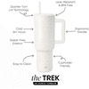 image:imageSimple Modern 40 oz Trek Tumbler with Handle and Straw Lid  Cup Holder Friendly Insulated Stainless Steel Travel Mug  Raspberry VibesPattern Cream Leopard