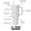 image:imageSimple Modern 40 oz Trek Tumbler with Handle and Straw Lid  Cup Holder Friendly Insulated Stainless Steel Travel Mug  Raspberry VibesPattern Easter Eggs