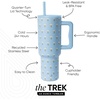 image:imageSimple Modern 40 oz Trek Tumbler with Handle and Straw Lid  Cup Holder Friendly Insulated Stainless Steel Travel Mug  Raspberry VibesPattern Flower Garden