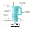image:imageSimple Modern 40 oz Trek Tumbler with Handle and Straw Lid  Cup Holder Friendly Insulated Stainless Steel Travel Mug  Raspberry VibesPattern Ocean Tide