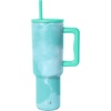 image:imageSimple Modern 40 oz Trek Tumbler with Handle and Straw Lid  Cup Holder Friendly Insulated Stainless Steel Travel Mug  Raspberry VibesPattern Ocean Tide