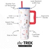 image:imageSimple Modern 40 oz Trek Tumbler with Handle and Straw Lid  Cup Holder Friendly Insulated Stainless Steel Travel Mug  Raspberry VibesPattern Patriotic Pets