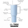 image:imageSimple Modern 40 oz Trek Tumbler with Handle and Straw Lid  Cup Holder Friendly Insulated Stainless Steel Travel Mug  Raspberry VibesPattern Seaside Stripes