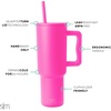 image:imageSimple Modern 40 oz Trek Tumbler with Handle and Straw Lid  Cup Holder Friendly Insulated Stainless Steel Travel Mug  Raspberry VibesRaspberry Vibes