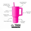 image:imageSimple Modern 40 oz Trek Tumbler with Handle and Straw Lid  Cup Holder Friendly Insulated Stainless Steel Travel Mug  Raspberry VibesRaspberry Vibes