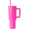 image:imageSimple Modern 40 oz Trek Tumbler with Handle and Straw Lid  Cup Holder Friendly Insulated Stainless Steel Travel Mug  Raspberry VibesRaspberry Vibes