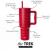 image:imageSimple Modern 40 oz Trek Tumbler with Handle and Straw Lid  Cup Holder Friendly Insulated Stainless Steel Travel Mug  Raspberry VibesRed Hearts