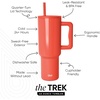 image:imageSimple Modern 40 oz Trek Tumbler with Handle and Straw Lid  Cup Holder Friendly Insulated Stainless Steel Travel Mug  Raspberry VibesShiny Flame