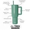 image:imageSimple Modern 40 oz Trek Tumbler with Handle and Straw Lid  Cup Holder Friendly Insulated Stainless Steel Travel Mug  Raspberry VibesShiny Spruce