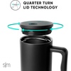 image:imageSimple Modern 40 oz Trek Tumbler with Handle and Straw Lid  Cup Holder Friendly Insulated Stainless Steel Travel Mug  Raspberry VibesWinter White