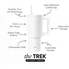 image:imageSimple Modern 40 oz Trek Tumbler with Handle and Straw Lid  Cup Holder Friendly Insulated Stainless Steel Travel Mug  Raspberry VibesWinter White