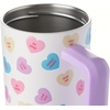 image:imageSimple Modern 40 oz Trek Tumbler with Handle and Straw Lid  Cup Holder Friendly Insulated Stainless Steel Travel Mug  Raspberry VibesWord Hearts