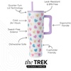 image:imageSimple Modern 40 oz Trek Tumbler with Handle and Straw Lid  Cup Holder Friendly Insulated Stainless Steel Travel Mug  Raspberry VibesWord Hearts