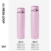 image:imageSimple Modern Mesa Loop Water Bottle with Covered Straw and Handle  30oz Cup Holder Friendly Insulated Stainless Steel Bottles for Travel Sports and School  Seaside StripesPink Champagne