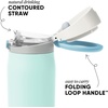 image:imageSimple Modern Mesa Loop Water Bottle with Covered Straw and Handle  30oz Cup Holder Friendly Insulated Stainless Steel Bottles for Travel Sports and School  Seaside StripesSeaside Coast