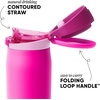 image:imageSimple Modern Mesa Loop Water Bottle with Covered Straw and Handle  30oz Cup Holder Friendly Insulated Stainless Steel Bottles for Travel Sports and School  Seaside StripesRaspberry Vibes