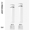 image:imageSimple Modern Mesa Loop Water Bottle with Covered Straw and Handle  30oz Cup Holder Friendly Insulated Stainless Steel Bottles for Travel Sports and School  Seaside StripesWinter White