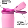 image:imageSimple Modern Mesa Loop Water Bottle with Covered Straw and Handle  30oz Cup Holder Friendly Insulated Stainless Steel Bottles for Travel Sports and School  Seaside StripesDragon Fruit Mix