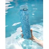 image:imageSimple Modern Mesa Loop Water Bottle with Covered Straw and Handle  30oz Cup Holder Friendly Insulated Stainless Steel Bottles for Travel Sports and School  Seaside StripesPattern Pool Day