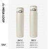 image:imageSimple Modern Mesa Loop Water Bottle with Covered Straw and Handle  30oz Cup Holder Friendly Insulated Stainless Steel Bottles for Travel Sports and School  Seaside StripesCashew