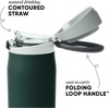 image:imageSimple Modern Mesa Loop Water Bottle with Covered Straw and Handle  30oz Cup Holder Friendly Insulated Stainless Steel Bottles for Travel Sports and School  Seaside StripesGlacier Pine