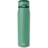 image:imageSimple Modern Mesa Loop Water Bottle with Covered Straw and Handle  30oz Cup Holder Friendly Insulated Stainless Steel Bottles for Travel Sports and School  Seaside StripesBasil