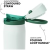 image:imageSimple Modern Mesa Loop Water Bottle with Covered Straw and Handle  30oz Cup Holder Friendly Insulated Stainless Steel Bottles for Travel Sports and School  Seaside StripesAgave