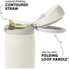 image:imageSimple Modern Mesa Loop Water Bottle with Covered Straw and Handle  30oz Cup Holder Friendly Insulated Stainless Steel Bottles for Travel Sports and School  Seaside StripesCashew
