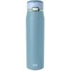 image:imageSimple Modern Mesa Loop Water Bottle with Covered Straw and Handle  30oz Cup Holder Friendly Insulated Stainless Steel Bottles for Travel Sports and School  Seaside StripesGlacier Bay