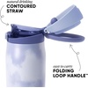 image:imageSimple Modern Mesa Loop Water Bottle with Covered Straw and Handle  30oz Cup Holder Friendly Insulated Stainless Steel Bottles for Travel Sports and School  Seaside StripesPattern Purple Tie Dye