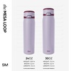 image:imageSimple Modern Mesa Loop Water Bottle with Covered Straw and Handle  30oz Cup Holder Friendly Insulated Stainless Steel Bottles for Travel Sports and School  Seaside StripesLilac Stone