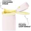 image:imageSimple Modern Mesa Loop Water Bottle with Covered Straw and Handle  30oz Cup Holder Friendly Insulated Stainless Steel Bottles for Travel Sports and School  Seaside StripesCoconut Cream Mix