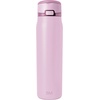 image:imageSimple Modern Mesa Loop Water Bottle with Covered Straw and Handle  30oz Cup Holder Friendly Insulated Stainless Steel Bottles for Travel Sports and School  Seaside StripesPink Champagne