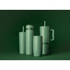 image:imageSimple Modern Mesa Loop Water Bottle with Covered Straw and Handle  30oz Cup Holder Friendly Insulated Stainless Steel Bottles for Travel Sports and School  Seaside StripesBasil