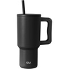 image:imageSimple Modern 40 oz Trek Tumbler with Handle and Straw Lid  Cup Holder Friendly Insulated Stainless Steel Travel Mug  Raspberry Vibes Midnight Black
