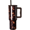 image:imageSimple Modern 40 oz Trek Tumbler with Handle and Straw Lid  Cup Holder Friendly Insulated Stainless Steel Travel Mug  Raspberry Vibes Tortoise