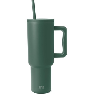 image:imageSimple Modern 40 oz Trek Tumbler with Handle and Straw Lid  Cup Holder Friendly Insulated Stainless Steel Travel Mug  Raspberry VibesForest