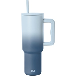 image:imageSimple Modern 40 oz Trek Tumbler with Handle and Straw Lid  Cup Holder Friendly Insulated Stainless Steel Travel Mug  Raspberry VibesStormy Skies